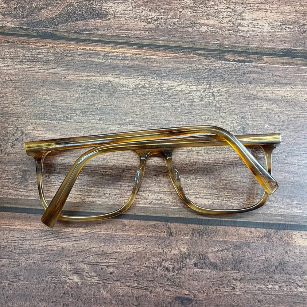 Warby Parker Fletcher Eyeglasses Tiger Eye Tortoise Square Frames 51-17-145
